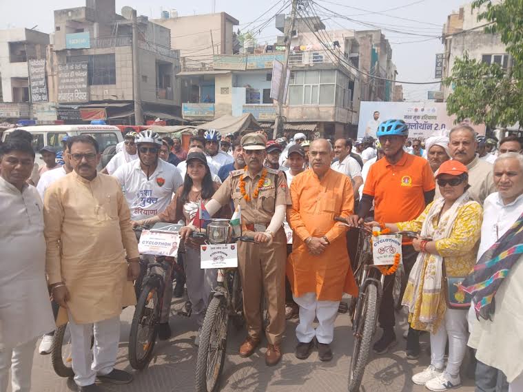 Today is the sixth day of "Cyclothon 2.0", the Yatra reached Faridabad through various routes while continuously conducting awareness programmes