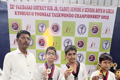 Gurukul Academy's performance was excellent in the district Taekwondo competition