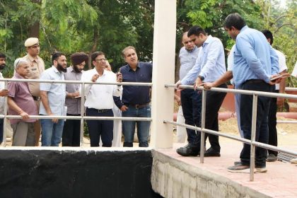 DC Vikram Singh inspected the underpass and drainage system