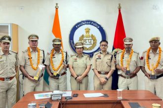 Four members of Faridabad Police family retired