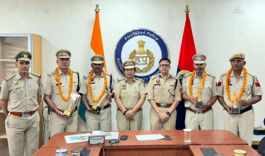 Four members of Faridabad Police family retired