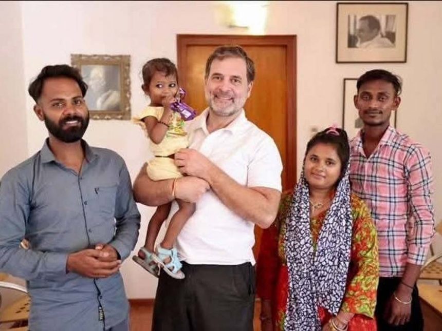 Rahul Gandhi met barber Mithun from Raebareli