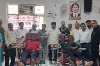 A blood donation camp was organized in memory of the martyrs