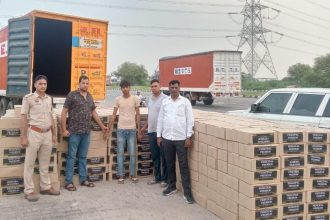 Under the able guidance of SP Varun Singla, Palwal police once again cracked down on illegal liquor smuggling