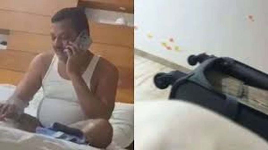 Shiv Sena MLA seen with bags full of cash