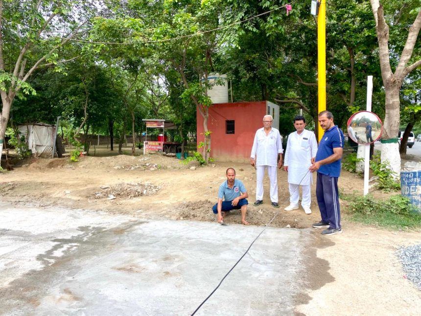 RWA collects donations and gets development work done in the sector; government provides separate funds