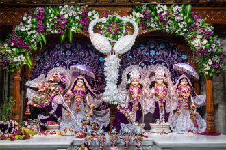 The appearance day of Lord Balram was celebrated with great joy and enthusiasm at ISKCON Mandir Sector 37, Faridabad