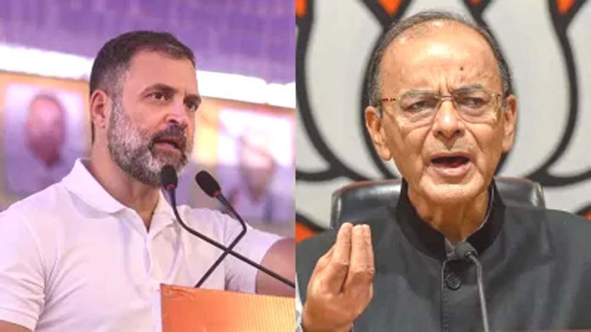 Arun Jaitley threatened on farmers' law: Rahul