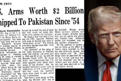 Indian Army targets America from a 1971 newspaper