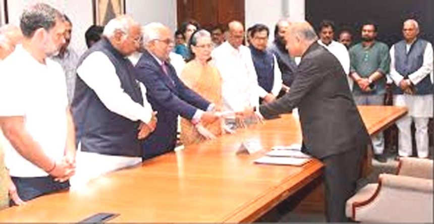 Vice Presidential Election- I.N.D.I.A candidate B Sudarshan Reddy files nomination