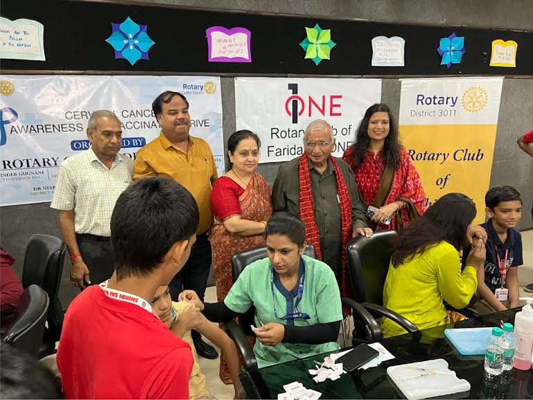 Cervical cancer vaccination camp organized at Sai Dham