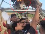 CM was riding, hot air balloon caught fire: Trolley tilted due to strong wind in Mandsaur