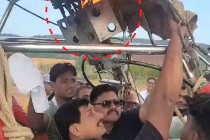 CM was riding, hot air balloon caught fire: Trolley tilted due to strong wind in Mandsaur
