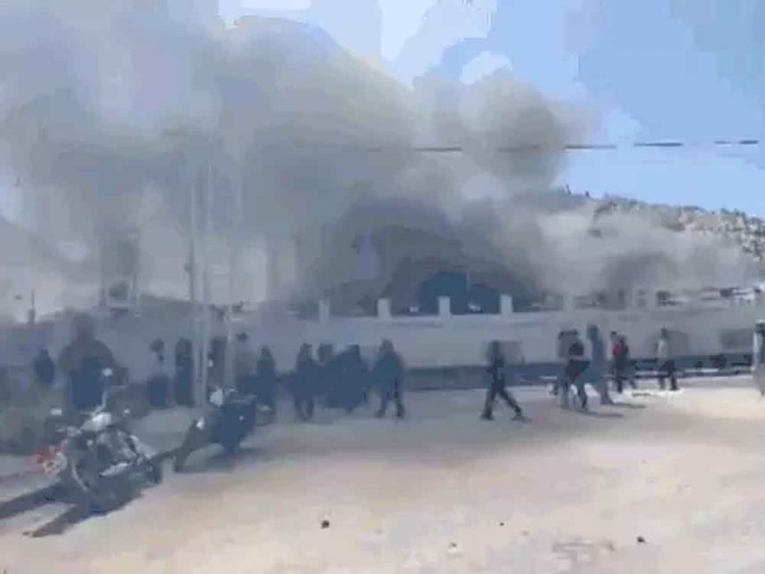 Violence in Ladakh, BJP office set on fire: CRPF vehicle set ablaze by protesters demanding statehood