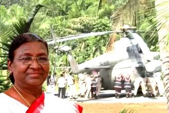 President Murmu's helicopter gets stuck in a ditch in Kerala