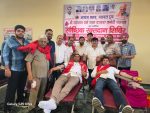 A massive blood donation camp was organised at Netaji Subhash Chandra Bose Stadium, Palwal.