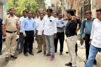 Corporation Commissioner visited Greater Faridabad in Tigaon Assembly constituency.