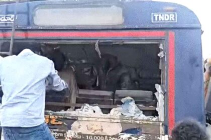19 killed in bus-dumper collision in Telangana's Rangareddy