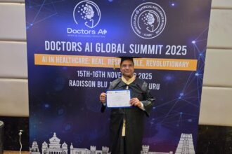 Dr Prashant Gupta awarded degree in Bengaluru for Advanced Course & Training Program on Artificial Intelligence in Medicine