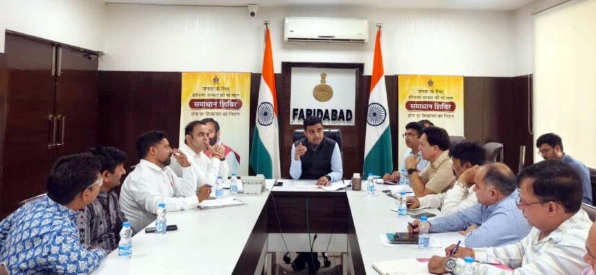 Faridabad: Cleanliness, traffic and identity verification process should be completed in a time bound manner: Vikram Singh