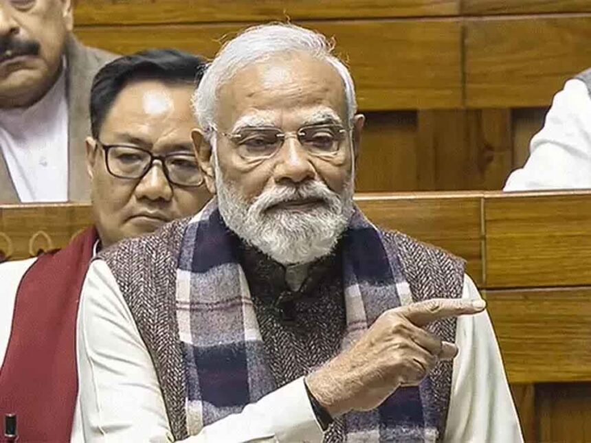 Modi said – Congress tore Vande Mataram into pieces: Congress mentioned it 13 times in his 60-minute speech.