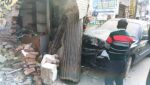 A Honda City crashed into a shop in SGM Nagar after breaking through the shutter.