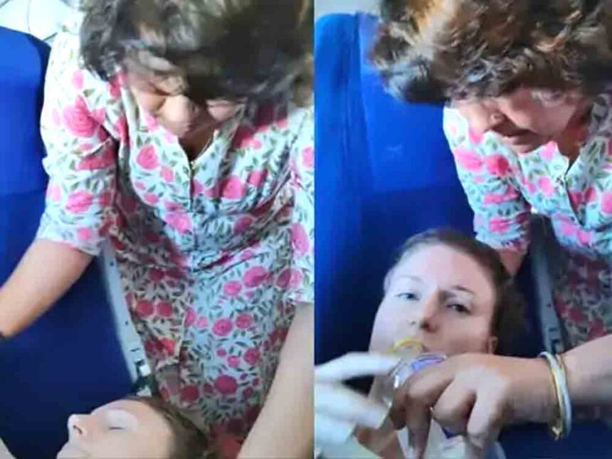 A former MLA saved an American woman's life on a flight.