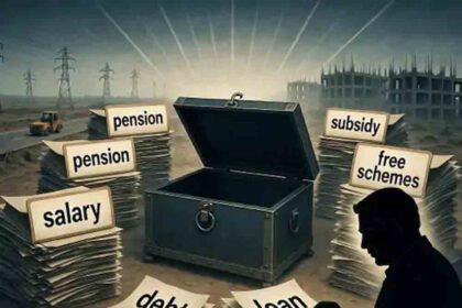 Up to 80% of states' revenue is spent on salaries, pensions, and free schemes.