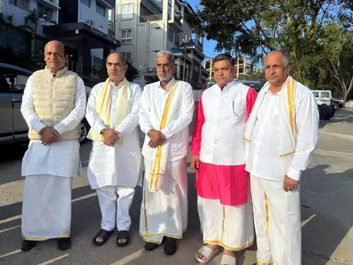 Union Minister Krishan Pal Gurjar, along with MLAs, offered prayers at the Venkateswara temple.