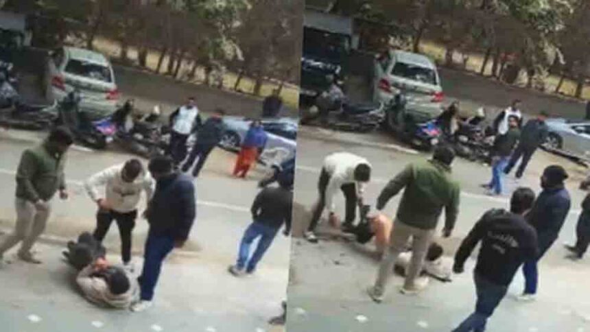 In Delhi, a young man was beaten in the middle of the street after his pants were pulled down; he was dragged out of his house.