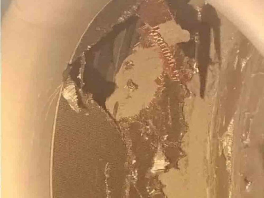 An Air India aircraft collided with a baggage container in Delhi.