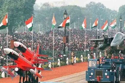 Republic Day celebrations - Seating areas named after rivers.