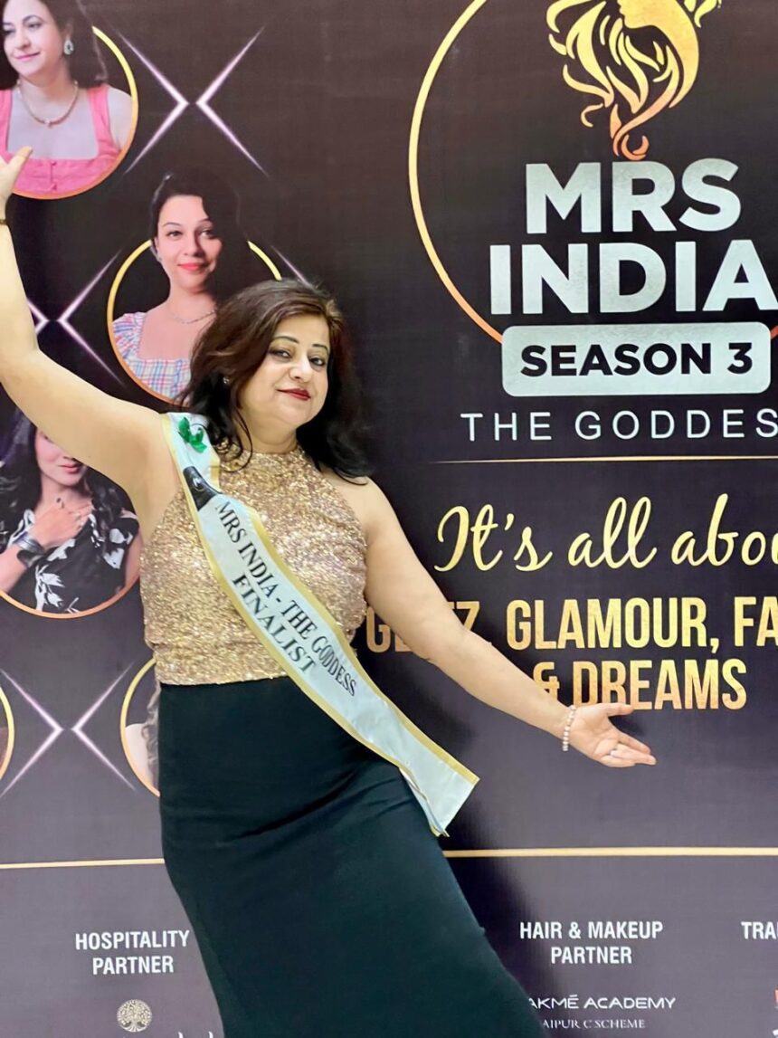 Manisha Agarwal from Greater Faridabad achieved a remarkable feat in the grand finale of Mrs India – The Goddess Season 3