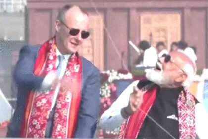 Modi met with the German Chancellor and they flew kites together: PM said India and Germany are close partners.