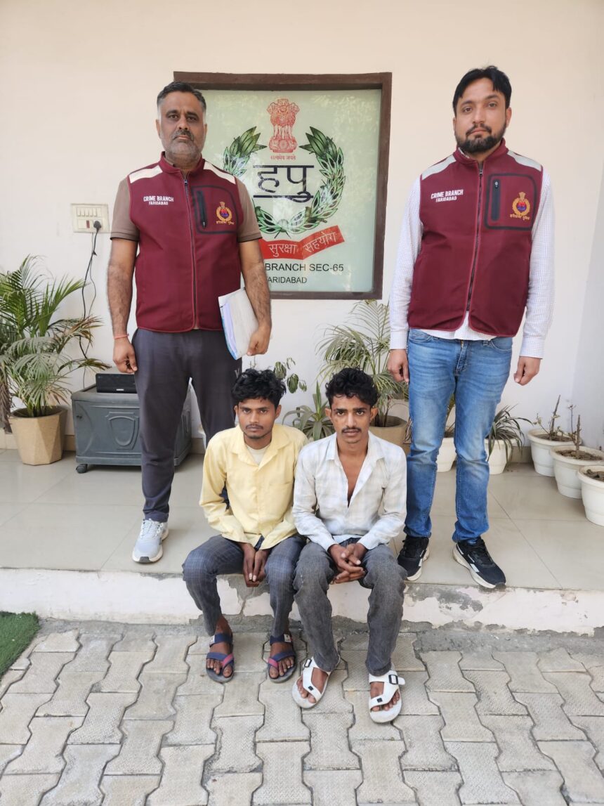 Two accused arrested for stealing 9.5 tonnes of iron rods from a construction site; Crime Branch Sector-65 action, Eicher Canter recovered