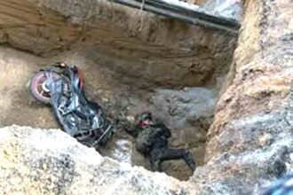 Delhi: Bike rider dies after falling into a pothole dug on the road: The pothole was dug by the Jal Board.