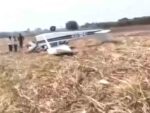 Private trainee plane crashes in a field in Karnataka: Both pilots jump to their deaths
