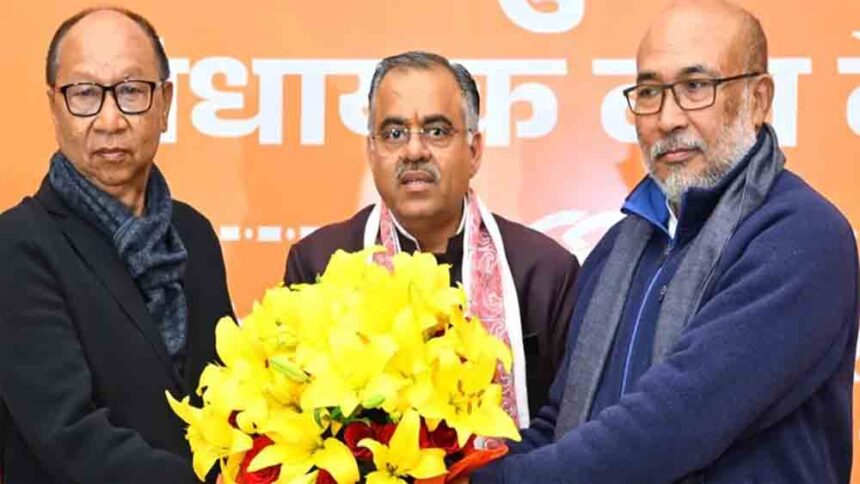 Khemchand stakes claim to form government in Manipur; swearing-in at 6 pm