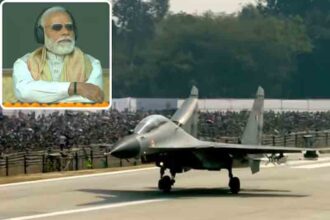 Modi landed on an Assam highway in an Air Force aircraft: the first PM to do so