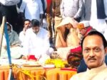 Ajit Pawar's son arrives at Sangam barefoot with his ashes