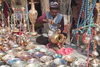 National Award winner Hussain brings world record engraved plate to the fair