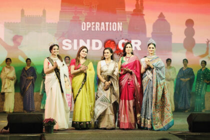Artists dazzled at the Ek Bharat Shreshtha Bharat fashion show at the Surajkund Fair.