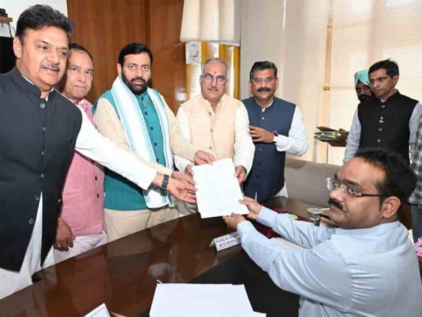 Haryana Rajya Sabha elections: Third candidate Satish Nandal files nomination