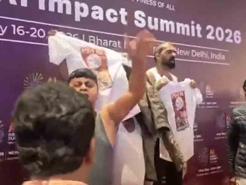 Shirtless protest at AI summit: Youth Congress workers granted bail