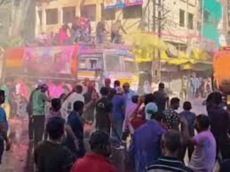 In Indore, missiles sprayed gulal, turning the sky colourful: elephant's trunk