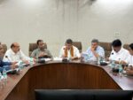 MLA of NIT Assembly Constituency Satish Fagna today held a review meeting of development works with Municipal Commissioner Dhirendra Khadagta and other officials in the conference hall of the Municipal Corporation.