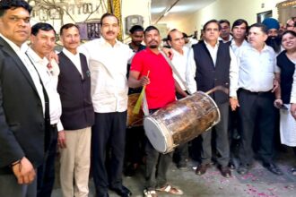 Advocates celebrated Baisakhi festival with great pomp and show, advocates danced to the beats of drums.