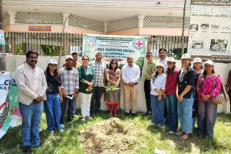 Tree plantation drive on the call of Red Cross Secretary