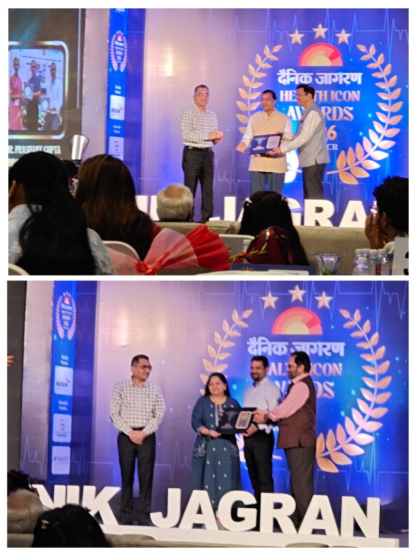 Dr Prashant Gupta, Dr Jitendra Singla and Dr Pooja Singla were honoured with the 'Health Icon Award' at a grand ceremony held in New Delhi.